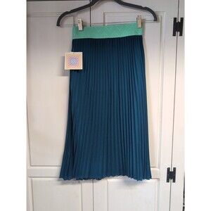 NWT- LuLaRoe Teal Jill Pleated Skirt Sze XXSmall